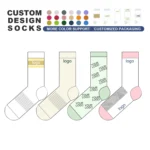athletic socks with knitted logo