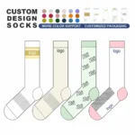 Custom over the calf athletic socks with logo placement, color and packaging options